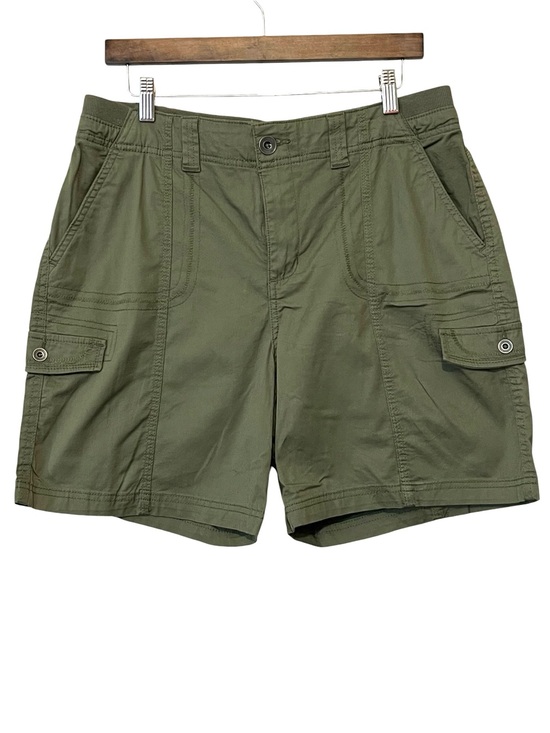 Style & Co. Pants - Style & Co. Women's Mid-Rise Comfort-Waist Cargo Shorts, Color Olive, Size 12